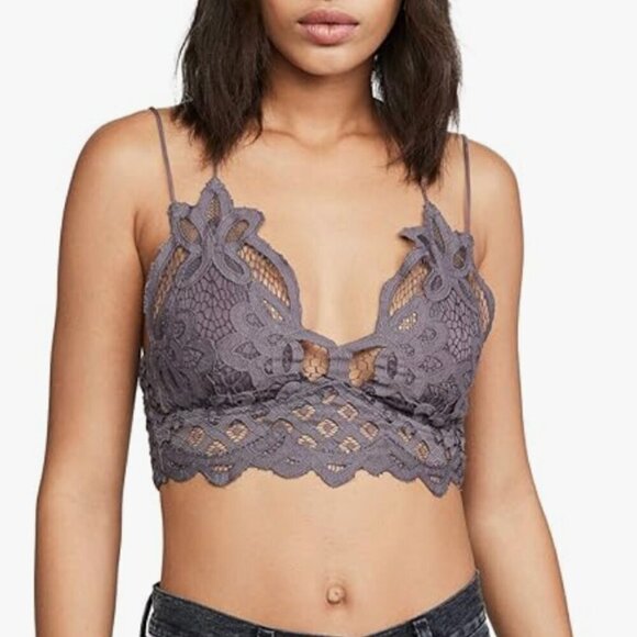 NWT Free People Women's Adella Bralette, gray - Picture 2 of 8